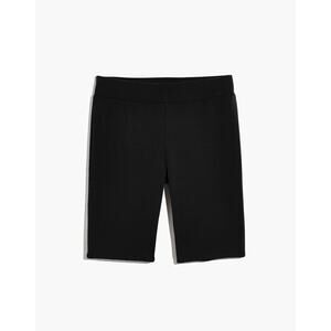 Madewell Ottoman Jacquard Biker Shorts Black Ribbed Knit, Size Small